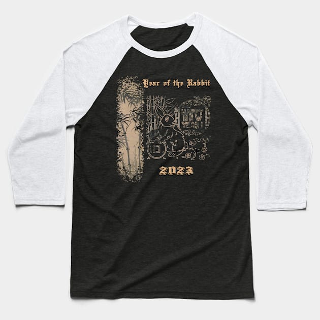 2023 Year of the Rabbit Baseball T-Shirt by TeeText